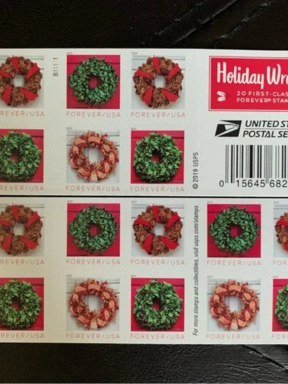 6000 Holiday Wreaths US Postage Forever Stamps 50 books of 20 6000 stamps